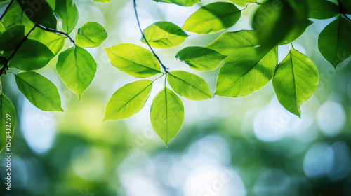 green leaves on a sunny day