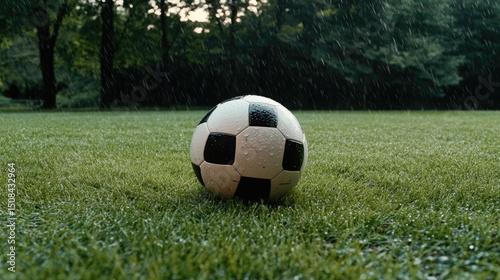 soccer ball on the grass