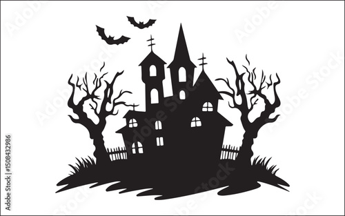 halloween castle in the woods