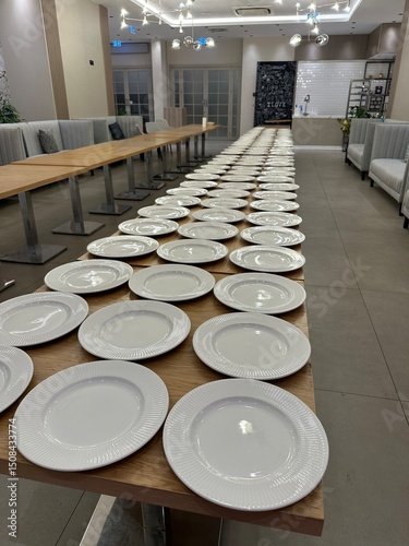 restaurant table set