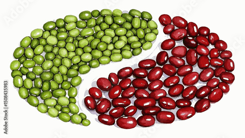 Earthen Array mixed grains isolated watercolor vector illustration svg