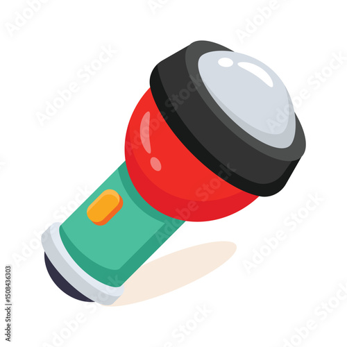 A well crafted 2d style icon of electric torch