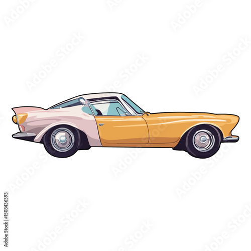 amazing classic supercars vector illustration ai generated