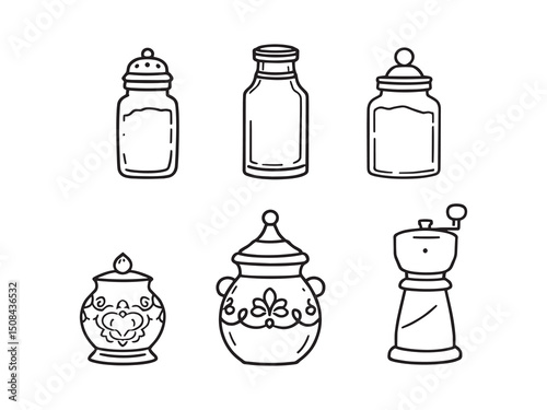 Salt vector line art illustration