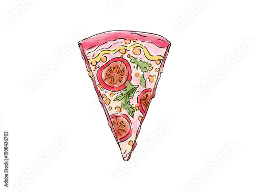 A pink pizza