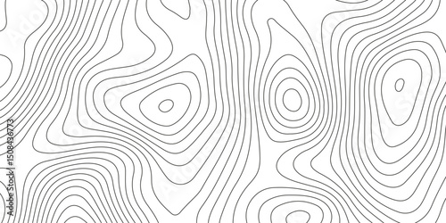 Topographic map background with geographic grid for hiking and mountain sport. modern design with white background and black wave lines. topographic contour lines vector map seamless pattern vector.