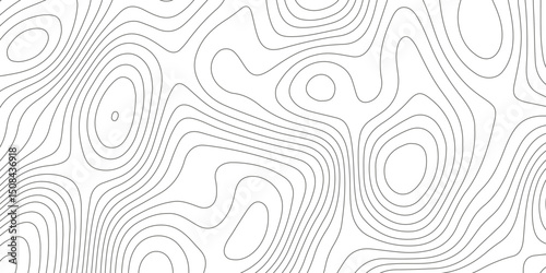 Topographic map background with geographic grid for hiking and mountain sport. modern design with white background and black wave lines. topographic contour lines vector map seamless pattern vector.