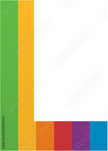 Pride Month Alphabet Letter L Rainbow LGBTQ Icon