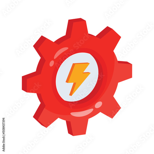 A visually engaging 2d icon of power management