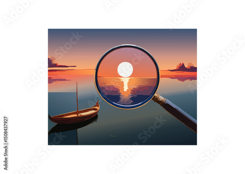 The boat was a scene of perfect harmony, a testament to the quiet majesty of nature when viewed from a distance, unburdened by the immediate concerns of human interaction