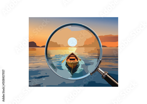 The boat was a scene of perfect harmony, a testament to the quiet majesty of nature when viewed from a distance, unburdened by the immediate concerns of human interaction