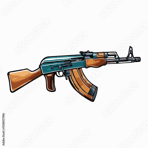 amazing rifle vector illustration ai generated