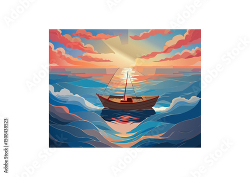 The boat, small as it was, held within it the promise of adventure. Every ripple it created, every inch it traversed, was a step further into the unknown. It was a symbol of human courage, of the will