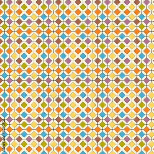 A modern and structured design featuring layered grid patterns in a harmonious color scheme, perfect for contemporary interiors, graphic design, and artistic applications.