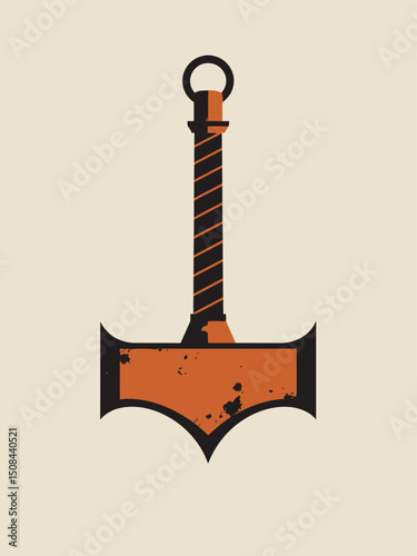 thor hammer symbol illustration
