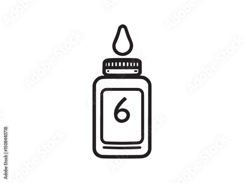 Super glue vector line art illustration
