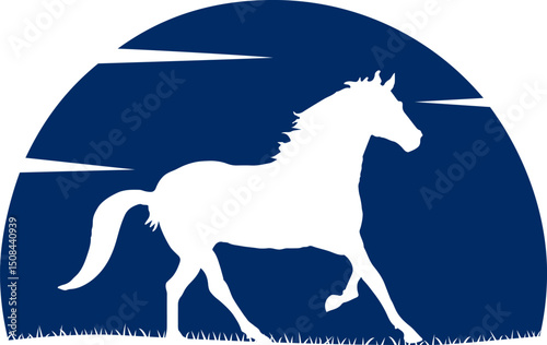 Horse silhouette vector. Horse icon