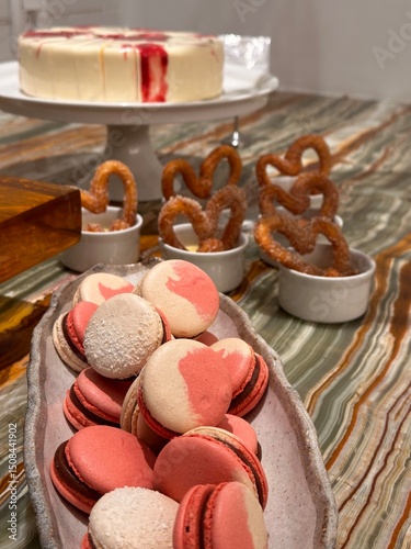 french macaroons in a bowl