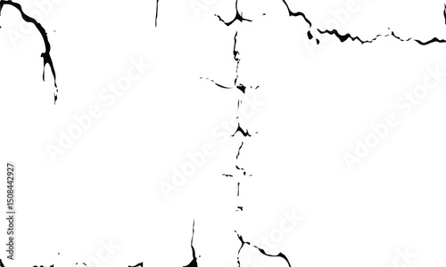 Grunge Wall Texture Featuring Cracks and Surface Destruction – Isolated on White for Easy Overlay and Graphic Design.
Abstract Cracked Surface Texture – Grunge Style Isolated on White