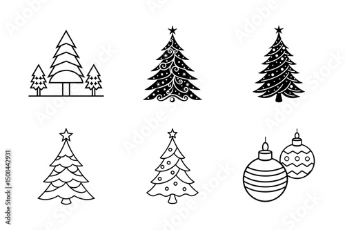 Christmas elements icon Set 6 boundle
