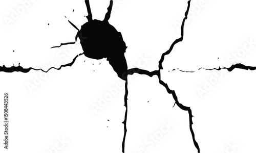 Grunge Wall Texture Featuring Cracks and Surface Destruction – Isolated on White for Easy Overlay and Graphic Design.
Abstract Cracked Surface Texture – Grunge Style Isolated on White