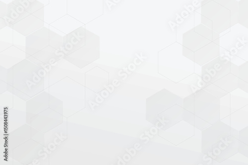 Abstract modern hexagon background. White and grey honey geometric texture. Vector art illustration