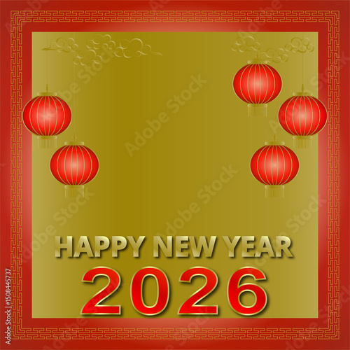 New Year Festival, Greeting Card, Bless, 
Happiness, Celebrate, Send Happiness