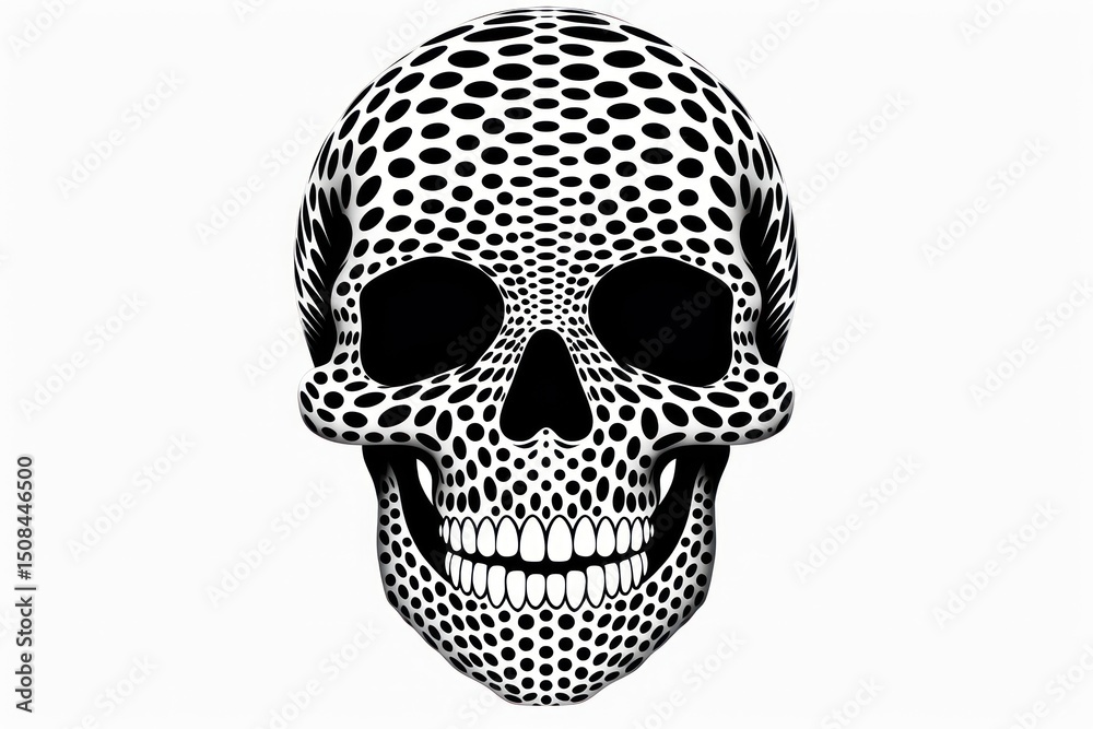 Fototapeta premium A Skull black creativity monochrome.