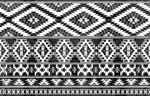 Native pattern american tribal indian ornament pattern geometric ethnic textile texture tribal aztec pattern navajo mexican fabric seamless Vector decoration fashion	

