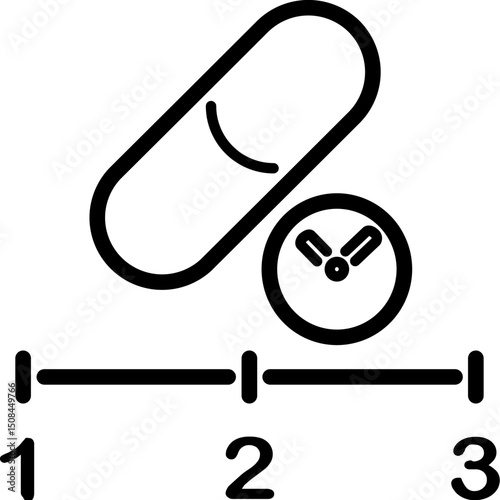 Medication history tracking timeline icon