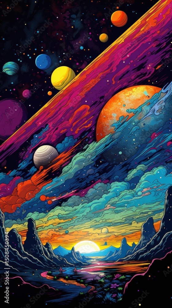 Obraz premium Space astronomy universe outdoors.