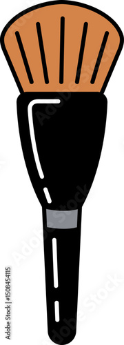 illustration of a cheek makeup brush