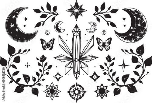 Celestial Boho Silhouette Bundle 