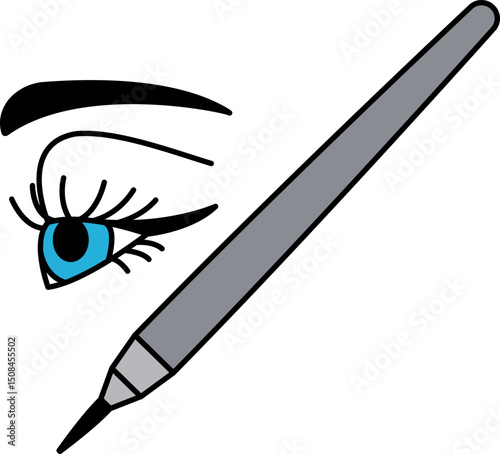 isolate illustration of an eyeliner