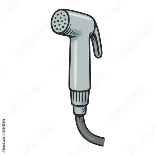 Bidet Spray Vector – Handheld Toilet Sprayer with Flexible Hose
