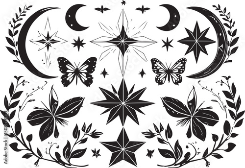Celestial Boho Silhouette Bundle 