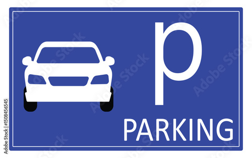 Car Parking Icon Set Vector Symbols for Parking Zones, Traffic Signs   Location Markers

