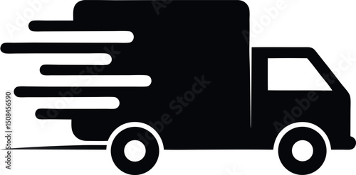 vector illustration of a delivery truck
