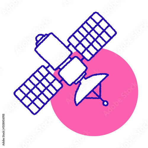 Satellite system orbiting an astronomical object