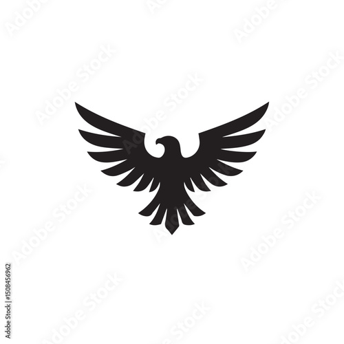 eagle logo vector Bold and clean eagle logo vector, with sharp lines and a strong silhouette 
