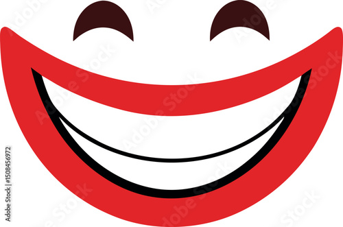 vector illustration of a smile