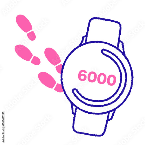 Smart watch with steps tracker