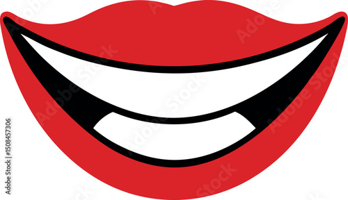 woman face with red lips