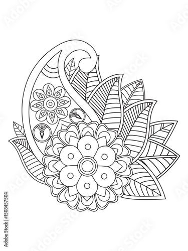 Flower coloring pages for adults