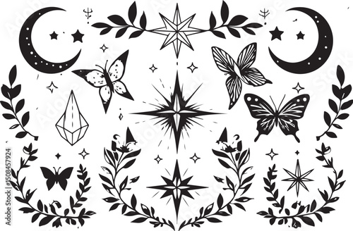 Celestial Boho Silhouette Bundle 