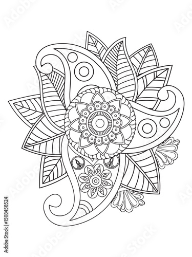 Flower coloring pages for adults