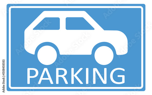 Car Parking Icon Set Vector Symbols for Parking Zones, Traffic Signs   Location Markers

