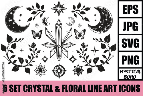 Celestial Boho Silhouette Bundle 
