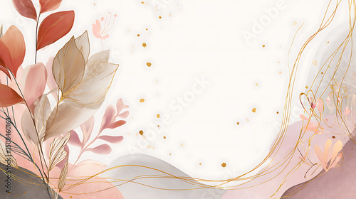 Elegant Watercolor Floral Abstract Background