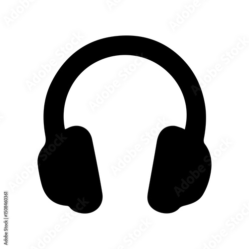 headphones icon on white background